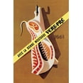 thumbnail image 2 of Advertisement 17x24 Gold Ornate Wood Framed with Double Matting Museum Art Print Titled - Pigs and Pork: Hooked Pork, 2 of 4