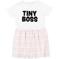 thumbnail image 3 of Inktastic Tiny Boss Girls Toddler Dress, 3 of 5