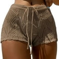 thumbnail image 1 of Minnieouse Manténgase cómodo y cómodo con pantalones cortos de playa para mujeres Pantalones cortos de playa para niñas Prendas para la parte inferior del cuerpo Marrón l, 1 of 6