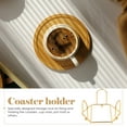 thumbnail image 5 of 8 pcs  Coaster Holders Household Table Mat Holders Square Round Coasters Supports, 5 of 6