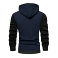 thumbnail image 3 of QHFBli Breathable Men's Hoodie Mens Autumn Winter Fashion Hooded Sweatshirt Casual Outdoor Long Sleeve Pullover Comfortable Streetwear Navy S, 3 of 4