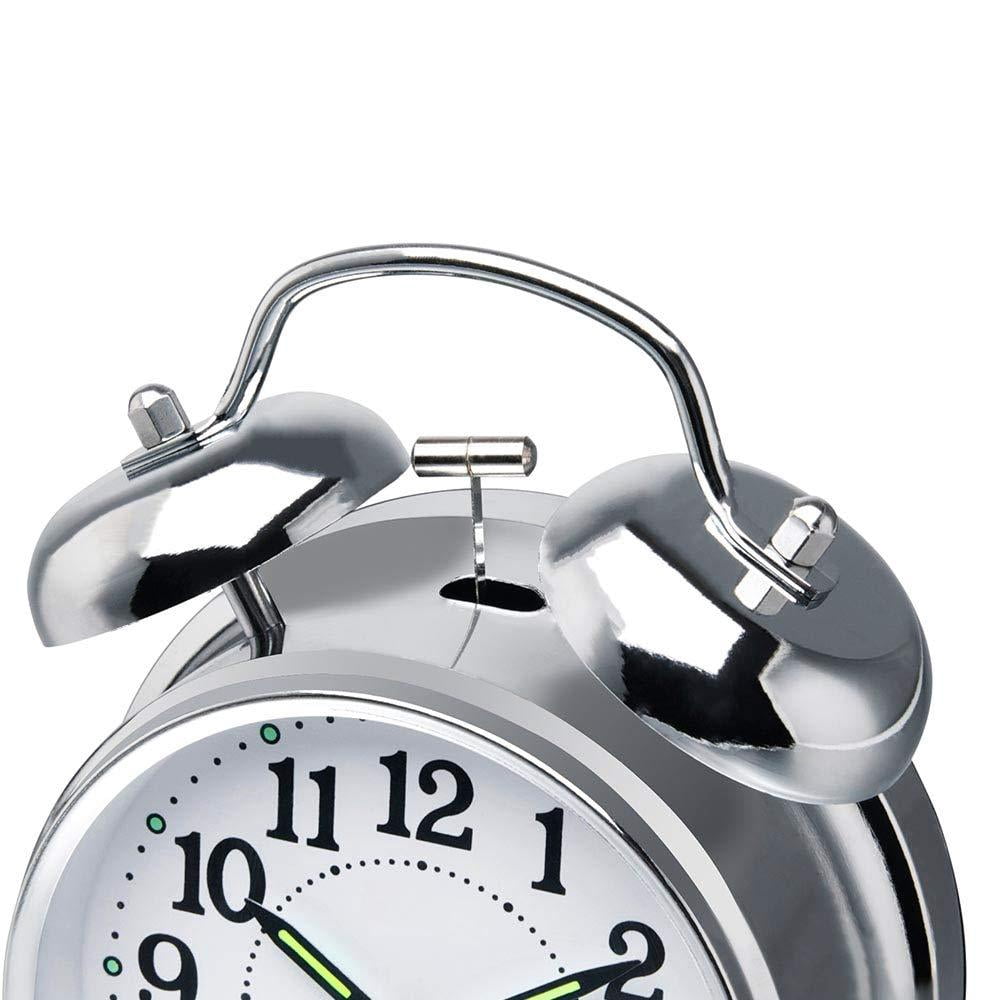 4 Inches Bell Loud Alarm Clock For Heavy Sleepers (chrome Finish)
