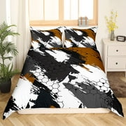 Geometric Duvet Cover Full Camouflage Bedding Set Black Blue Campaign Abstract Camo Army Beehive Comforter Cover Honeycomb Hexagon Militarily Style Room Decor Quilt Cover For Adult Man Woman