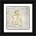 thumbnail image 1 of Murdock, Ramona 15x15 Black Ornate Wood Framed with Double Matting Museum Art Print Titled - Seahorse Geometric Gold, 1 of 4