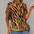 thumbnail image 6 of Animal Print Patterns Women's T-Shirt Short Sleeve T Shirts Tops Tee Ladies Loose T, 6 of 6