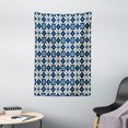 thumbnail image 1 of Geometric Tapestry, Minimalistic Composition Vintage Squares Diamond Shapes and Diagonal Stripes, Wall Hanging for Bedroom Living Room Dorm Decor, 40W X 60L Inches, Cream Blue, by Ambesonne, 1 of 2