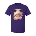 thumbnail image 2 of Wild Bobby, Flamingos in Summer on Beach, Animal Lover, Men Graphic Tees, Purple, 2XL, 2 of 3