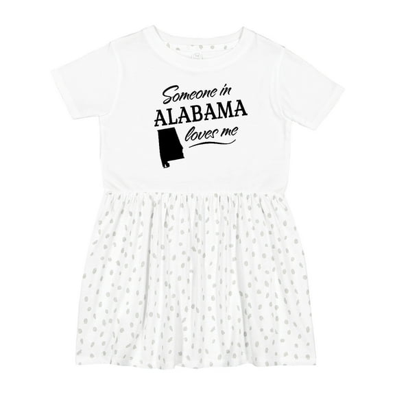 Inktastic Someone in Alabama Loves Me Girls Toddler Dress
