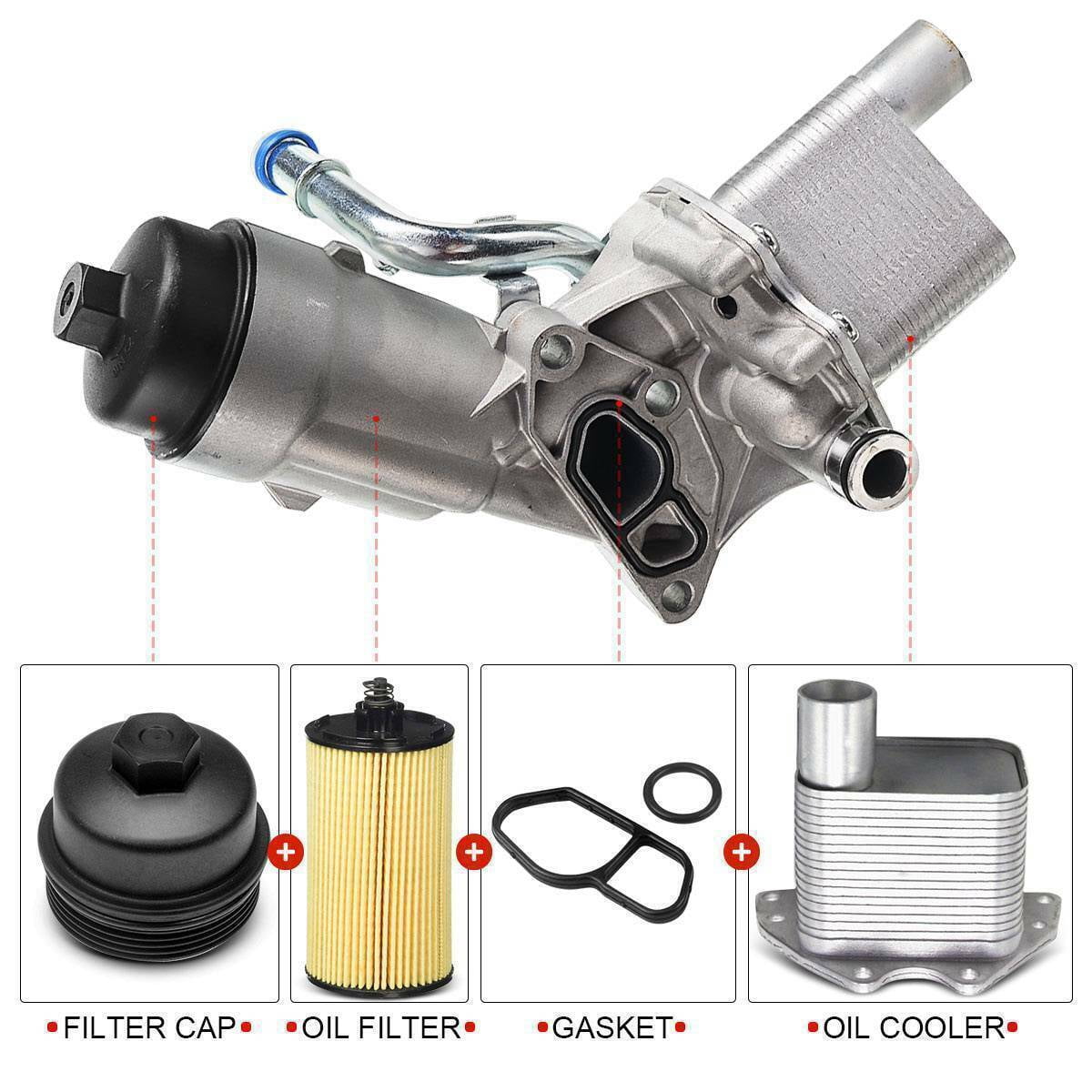 55566784 Oil Cooler Filter Housing For Chevy Cruze Sonic Trax Buick Encore 1.4L