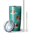 thumbnail image 2 of King Charles Cavalier Design Tumbler Stainless Steel Insulated Travel Coffee Cups with Lid and Straw,Ideal Memorial Gift for Dog Dad/Mom,20oz, 2 of 5