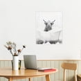 thumbnail image 2 of Funny Bathroom Framed Wall Art Black and White Animal Canvas Wall Art Prints Highland Cow In Bathtub Pictures Wall Decor Modern Minimalist Humorous Artwork For Restroom, 2 of 3