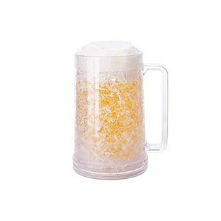 AllTopBargains 4 Set Freezer Mugs 14 oz Frosty Freezer Mug Keep Drink Cold  Ice Frozen Cup New