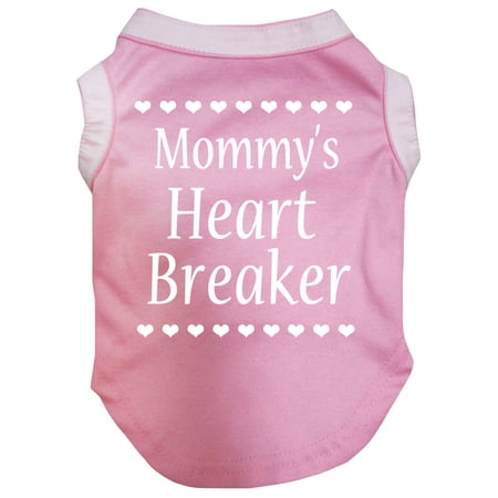 Petitebelle Mommy s Heart Breaker Puppy Dog Shirt (Pink Medium)