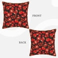 thumbnail image 3 of Fotbe Tomato Pattern Velvet Decorative Throw Pillow Covers with Elegant Piping, Soft Plush Cushion Cover for Sofa, Bed, Car, Office-16"x16", 3 of 8