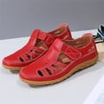 thumbnail image 6 of AUDeals Women's Orthopedic Fisherman Sandals, Closed Toe Hollow Out Shoes with Adjustable Ankle Strap Comfort (Red, 7.5), 6 of 9