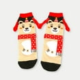 thumbnail image 4 of FAWUUDO Christmas Fuzzy Slipper Socks Fluffy Sherpa Thermal Socks with Gripper for Women Men, 4 of 4