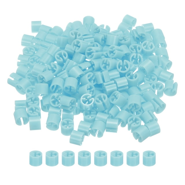 Uxcell Clothes Hanger Marker Blank Plastic Garment Tags Size Hanger Markers for Garment Color Coding Snap Labels Accessories Light Blue