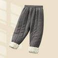 thumbnail image 3 of Gfyviroh Toddler Boys and Girls Pants Children's Thick Winter Warm Pants Casual Cotton Pleated Cuffed Trousers,3-15 Years, 3 of 6
