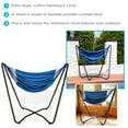 thumbnail image 3 of Sunnydaze Cotton Indoor or Outdoor Hammock Hanging Chair with Stand - Beach Oasis, 3 of 8