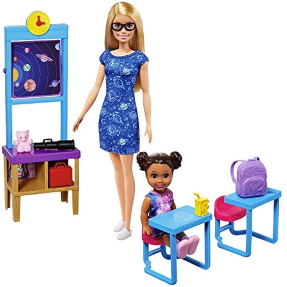 Barbie Space Discovery Dolls and Science Classroom Playset Teacher Doll
