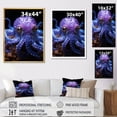 thumbnail image 4 of Designart "Enigmatic Cephalopod Purple Squid wall art" Animals Floater Framed Canvas Print, 4 of 7