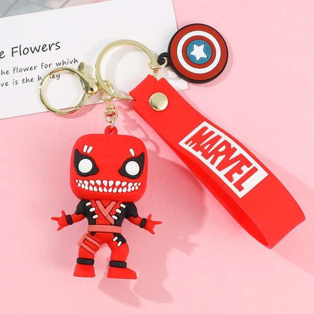 Llavero de silicona de película de Marvel de Disney para hombre, colgante de Deadpool y Hulk de dibujos animados, accesorios de joyería para mochila, regalos Fivean unisex