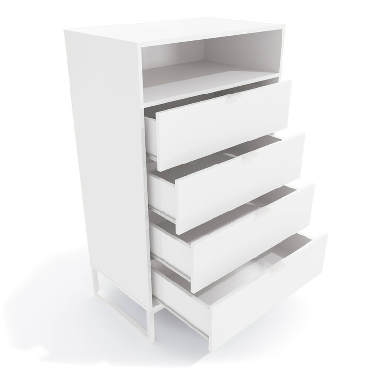 Kappesberg Amelia 2-Piece White Dresser Set with Vertical 4-Drawer and Wide  6-Drawer Storage - for Adults and Teens - Walmart.com