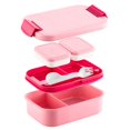 thumbnail image 1 of Chendee Lunch Box, Leakproof Lunch Box For Kids With 4 Compartments 2 Sauce Pot Set,Pink, 1 of 9