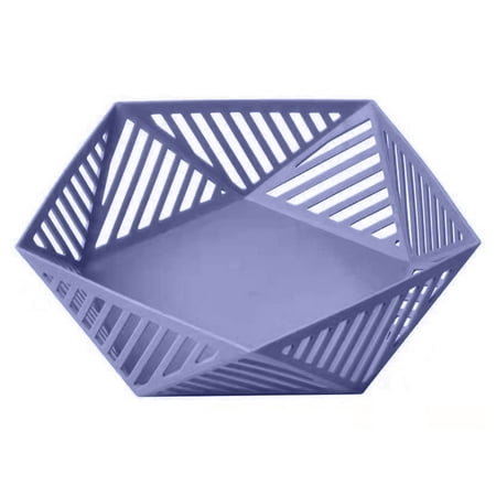 

Hitech Fruit Basket Nordic Style Geometric Design Plastic Water Draining Fruit Holder for Dinning Room