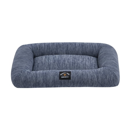 Small Blue Polyester-Nylon Cooling Dog Bed