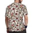 thumbnail image 2 of Wukai Dark Enchanted Flowers And Birds Print Men's Short-Sleeved Mesh T-Shirt,Quick-Dry Short Sleeve Workout T-Shirt-6X-Large, 2 of 8