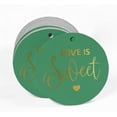 thumbnail image 2 of Inkdotpot Pack Of 100 Love Is Sweet Wedding Favor Paper Tags Craft Real Gold Foil Hang Tags, 2 of 7