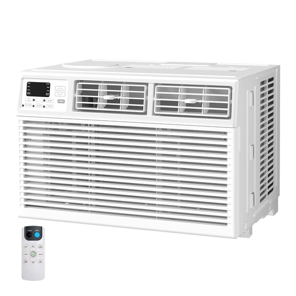 8000 BTU Window Air Conditioner with Remote, 7 Modes, Cools up to 350 Sq. Ft., White