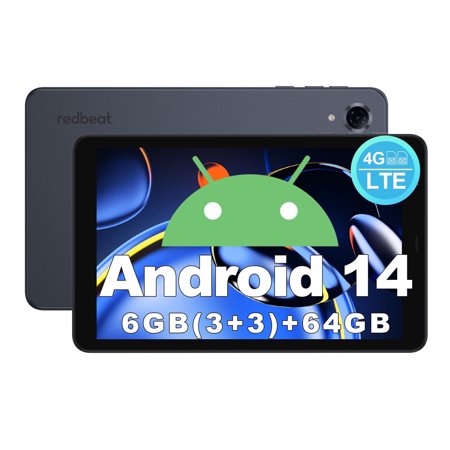 Redbeat 8 Inch Unlocked Tablet Android 14,6GB+64GB,128GB Expand,HD Touch Screen Tablet Computer With Wifi