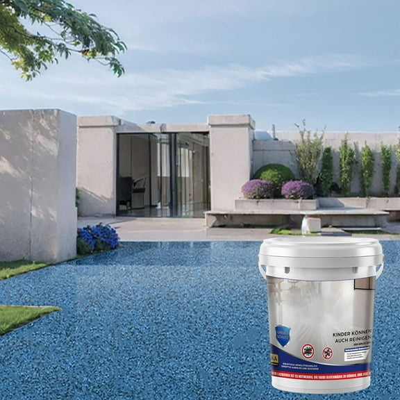 Epoxy Colored Sand Floor Paint,Textured Color Sand Finish,Decorative High Gloss Effect Water Based Colored,Indoor and Outdoor Surfa for Refinishing Concrete,Tile,Countertop,Taphthalic Blue-0.5KG