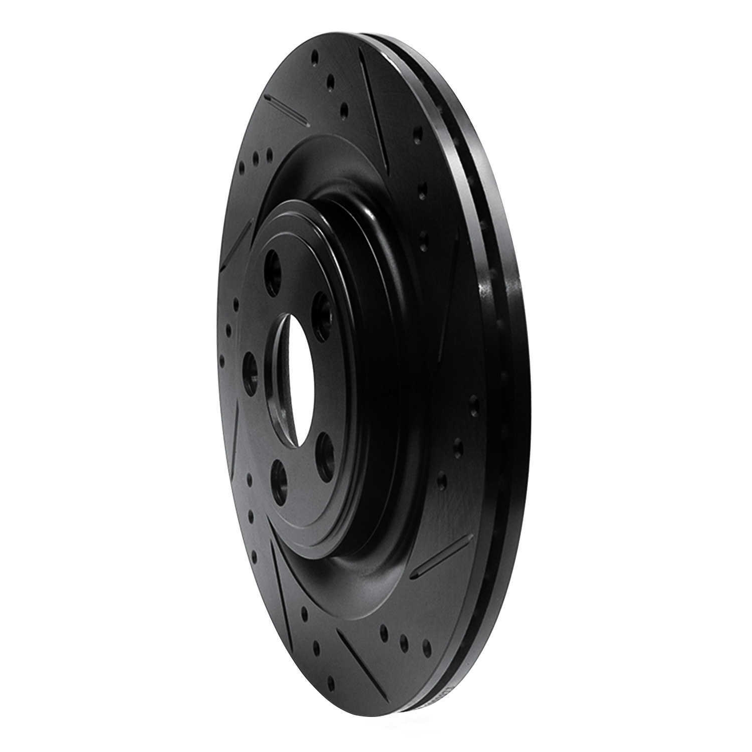 Dynamic Friction Company 633-20018R DFC Brake Rotor - Drilled And Slotted - Black