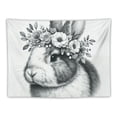thumbnail image 5 of JRXY Spring Bunny with Flower Tapestry Painting, 5 of 6