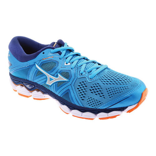 Mizuno Womens Wave Sky 2 Running Shoes Trainers Sneakers Blue Sports Breathable 