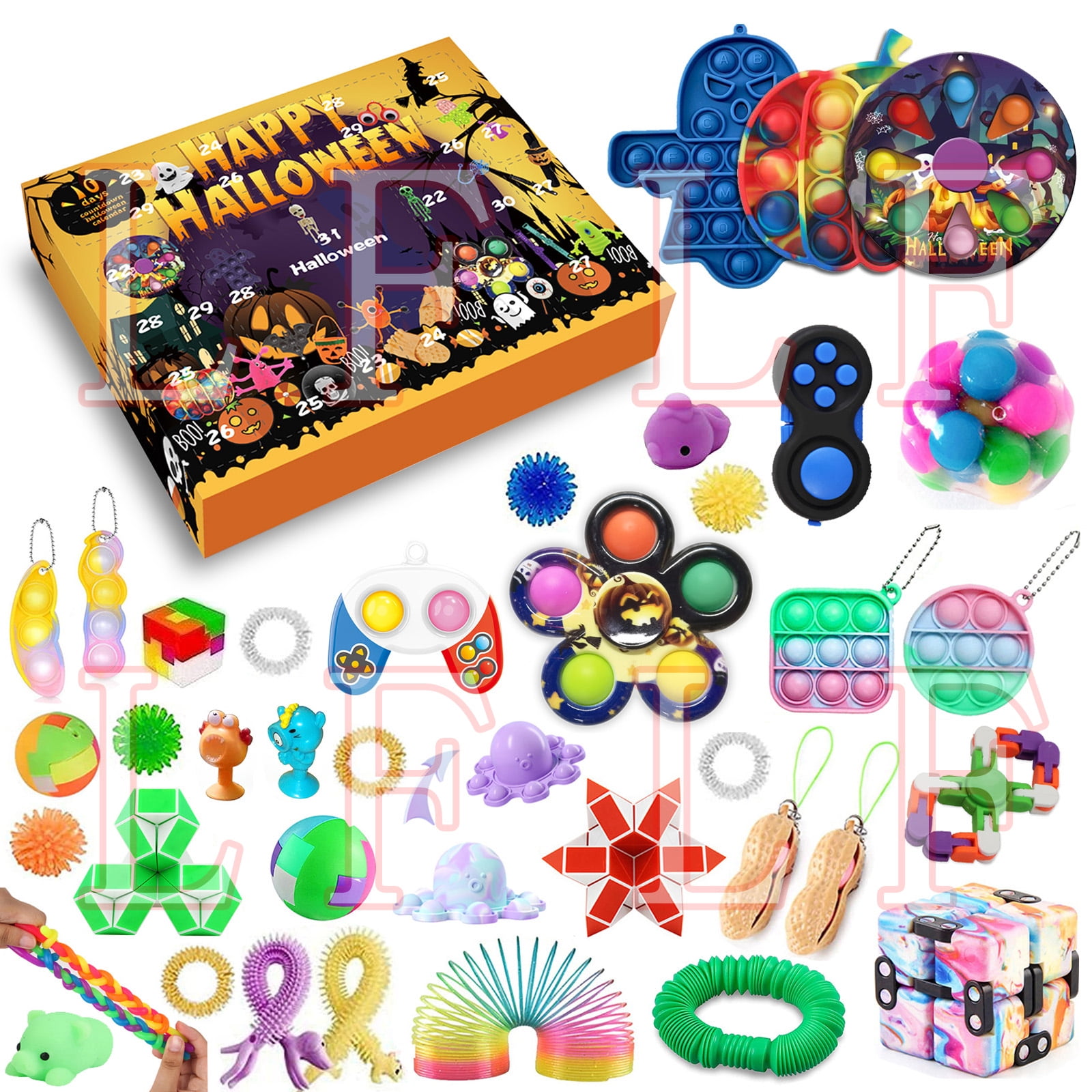 Biekopu Fidget Toy Advent Calendar 2021, Holiday Halloween Countdown