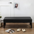 thumbnail image 6 of YWMJZEU PU Dining Bench Cover Bedroom Long Seat Slipcover Elegant Furniture Black, 6 of 9