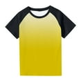 thumbnail image 2 of BLVB Girls Boys Tshirt Raglan Shirt Baseball Tee Cotton T-Shirt Short Sleeve Gradient Shirts 3-14 Years, 2 of 7