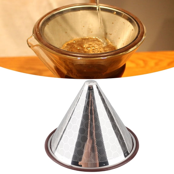 YAHHU Premium Stainless Steel Pour‑Over Coffee Dripper – Reusable , 1‑3 Cup Capacity, Paperless, Easy Clean