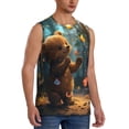 thumbnail image 2 of Fotbe Cute Butterfly Bear Men's Camiseta sin Mangas Estampada para Hombres, Playera Casual para Gimnasio, Entrenamiento, Playa-Large, 2 of 7