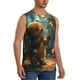 thumbnail image 2 of Fotbe Cute Butterfly Bear Men's Camiseta sin Mangas Estampada para Hombres, Playera Casual para Gimnasio, Entrenamiento, Playa-3X-Large, 2 of 7