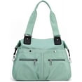 thumbnail image 1 of LHSHID Hobo Bag for Women Nylon Shoulder Bag Largr Capacity Totes Lightweight Multiple Pockets Handbag Travel Top Handle Purse, 1 of 6