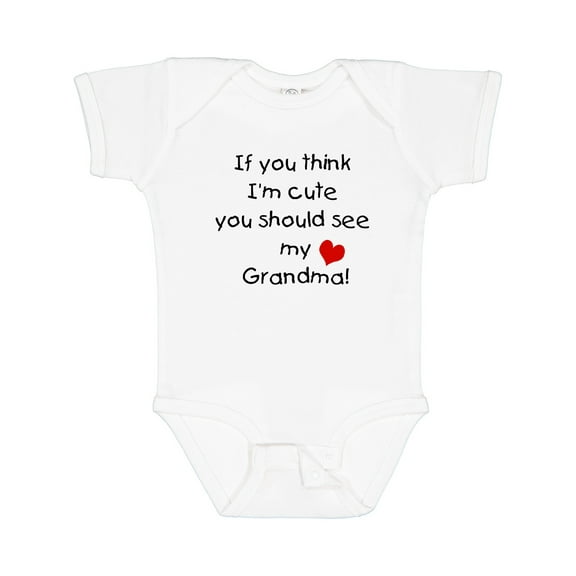 Inktastic If You Think I'm Cute You Should See My Grandma Boys or Girls Baby Bodysuit
