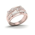 thumbnail image 3 of 1/4Ct TDW Diamond 10K Rose Gold 5 Row Diamond Ring (I-J, I2), 3 of 5