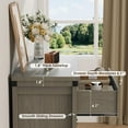 thumbnail image 4 of Farmhouse 5 Drawer Dresser for Bedroom, 47" Tall Chest of Drawers, Wood White Dresser with Deep Drawers, Storage Dressers Organizer for Bedroom, Living Room, Hallay, Grey, 4 of 9