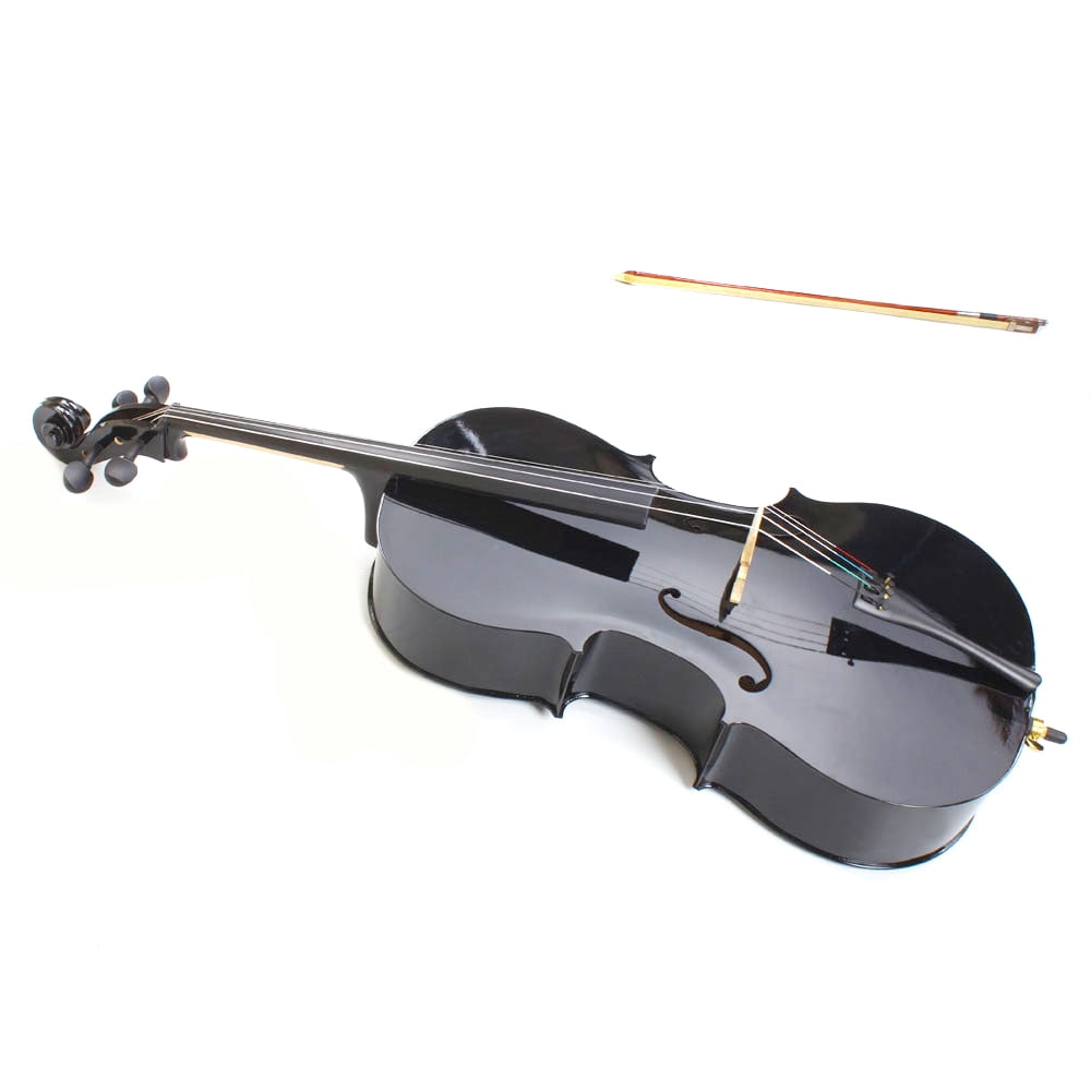 Merano MC100BK 4/4 Full Size Black Student Cello with Bag and Bow Free Rosin 
