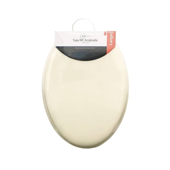 Asiento para Baño Mainstays Alargado Acojinado Hueso